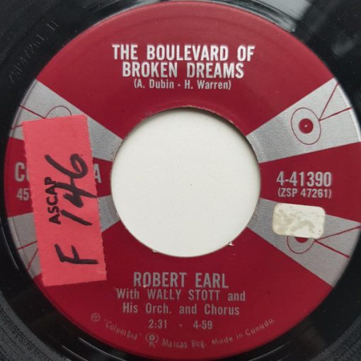 Robert Earl - The Boulevard Of Broken Dreams / The Wonderful Secret Of Love (7", Single) (Near Mint (NM or M-))