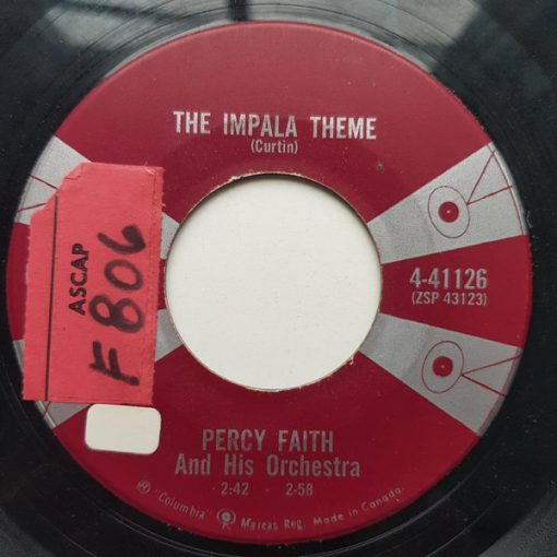 Percy Faith & His Orchestra - The Impala Theme (7", Single) (Good Plus (G+))