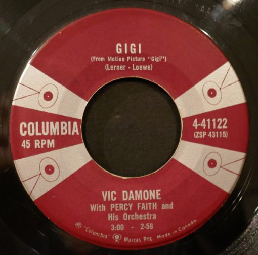 Vic Damone With Percy Faith & His Orchestra - Gigi (7", Single) (Very Good Plus (VG+))