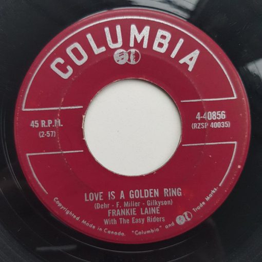 Frankie Laine - Love Is A Golden Ring / There's Not A Moment To Spare (7", Single) (Near Mint (NM or M-))