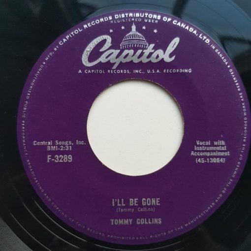 Tommy Collins - I'll Be Gone (7", Single) (Very Good Plus (VG+))