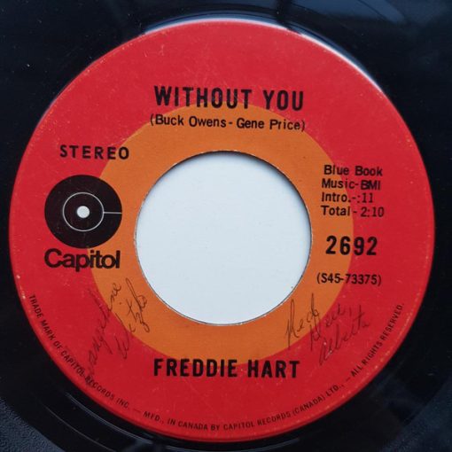 Freddie Hart - The Whole World Holding Hands (7", Single) (Very Good (VG))