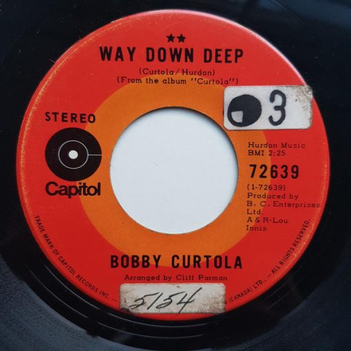 Bobby Curtola - Rose Garden / Way Down Deep (7", Single) (Very Good (VG))