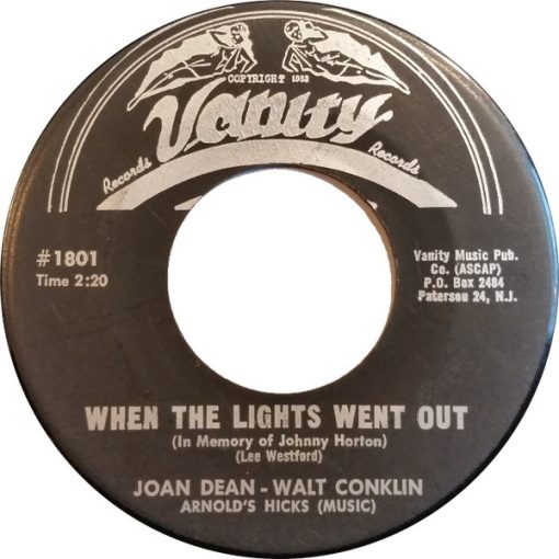 Various - When The Lights Went Out (In Memory Of Johnny Horton) (7") (Very Good Plus (VG+))