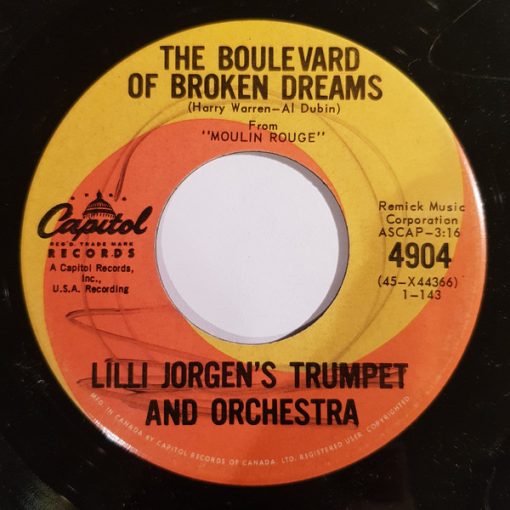 Jörgen Petersen - The Boulevard Of Broken Dreams / Angelique (7", Single) (Very Good Plus (VG+))