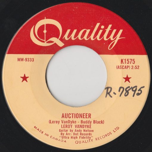 Leroy Van Dyke - Auctioneer (7", Single) (Near Mint (NM or M-))