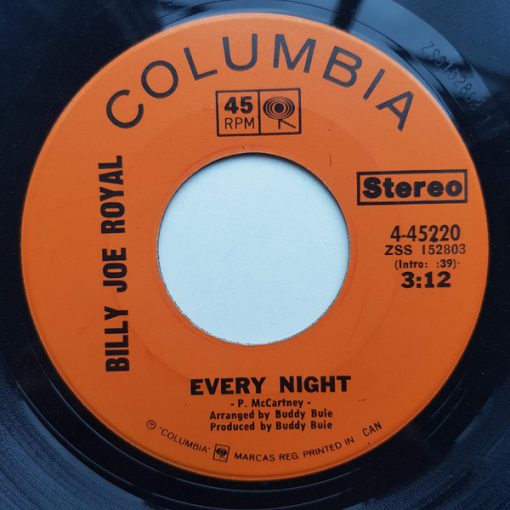 Billy Joe Royal - Every Night / Burning A Hole (7", Single) (Near Mint (NM or M-))