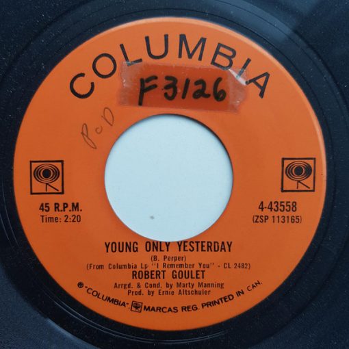 Robert Goulet -  Young Only Yesterday (7", Single) (Near Mint (NM or M-))