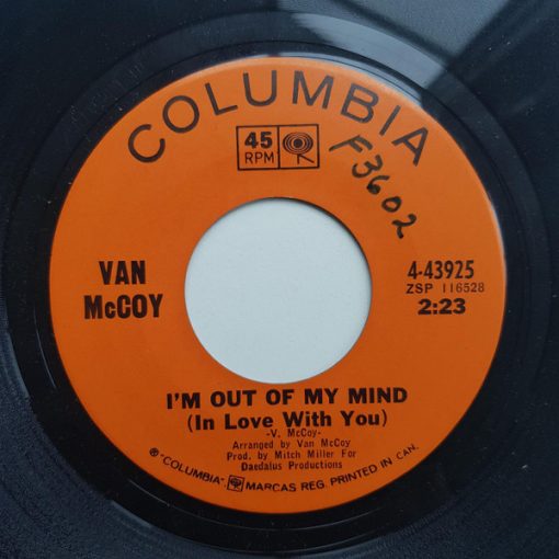 Van McCoy - I'm Out Of My Mind (In Love With You) / Pledging My Love (7", Single) (Near Mint (NM or M-))