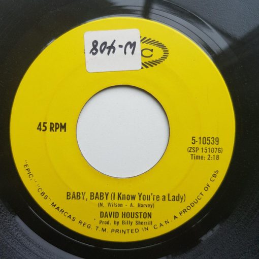 David Houston - Baby, Baby (I Know You're A Lady) / True Love's A Lasting Thing (7", Single) (Near Mint (NM or M-))