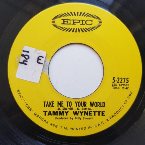 Tammy Wynette - I Don't Wanna Play House / Take Me To Your World (7", Single) (Very Good (VG))