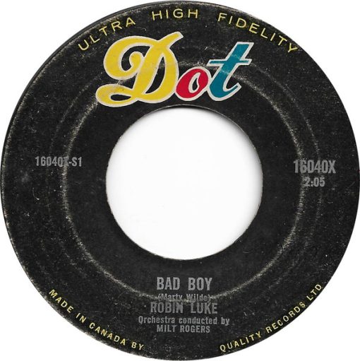 Robin Luke - Bad Boy / School Bus Love Affair (7", Single) (Very Good Plus (VG+))