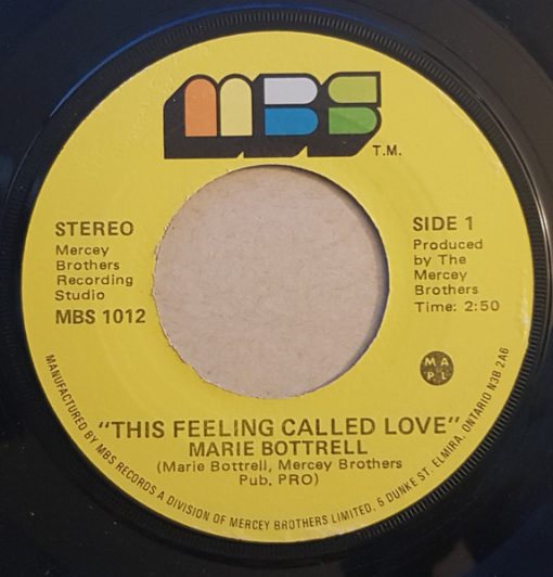 Marie Bottrell - This Feeling Called Love (7", Single) (Very Good Plus (VG+))