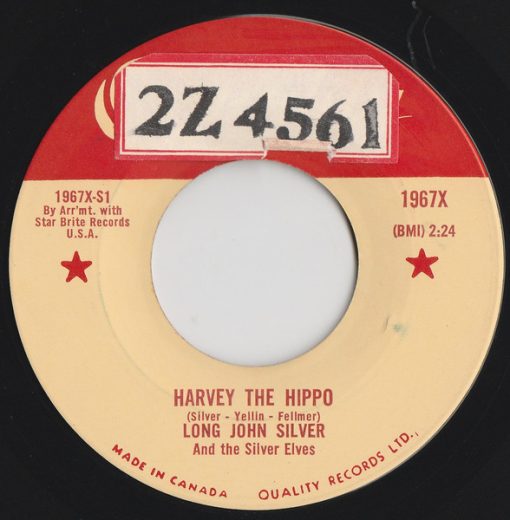 Long John Silver And The Silver Elves - Harvey The Hippo (7", Single) (Very Good Plus (VG+))