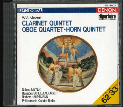 Wolfgang Amadeus Mozart - Sabine Meyer, Hansjörg Schellenberger, Norbert Hauptmann, Philharmonia Quartett Berlin - Clarinet Quintet / Oboe Quartet / Horn Quintet (CD, Comp) (Near Mint (NM or M-))