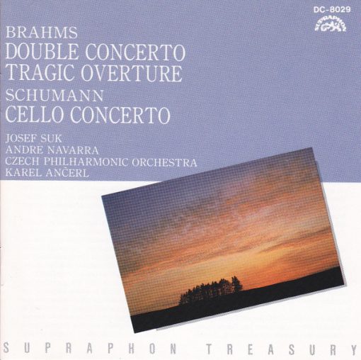 Johannes Brahms / Robert Schumann - Josef Suk, André Navarra, Karel Ančerl, The Czech Philharmonic Orchestra - Double Concerto / Tragic Overture / Cello Concerto (CD, Comp, RE) (Near Mint (NM or M-))