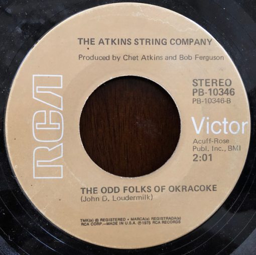 The Atkins String Company, Chet Atkins - The Night Atlanta Burned/ The Odd Folks Of Okracoke (7") (Very Good Plus (VG+))