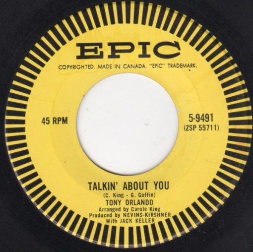 Tony Orlando - Talkin' About You (7", Single) (Very Good Plus (VG+))