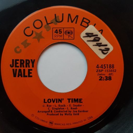 Jerry Vale - Lovin' Time / I'll Never Fall In Love Again (7", Single) (Near Mint (NM or M-))