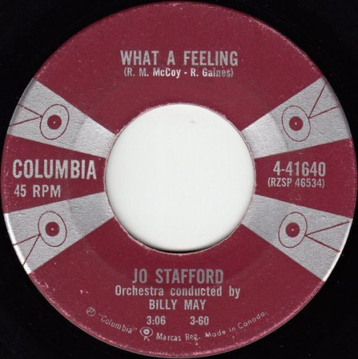 Jo Stafford - What A Feeling / Happy Is The Word (7", Single) (Very Good Plus (VG+))