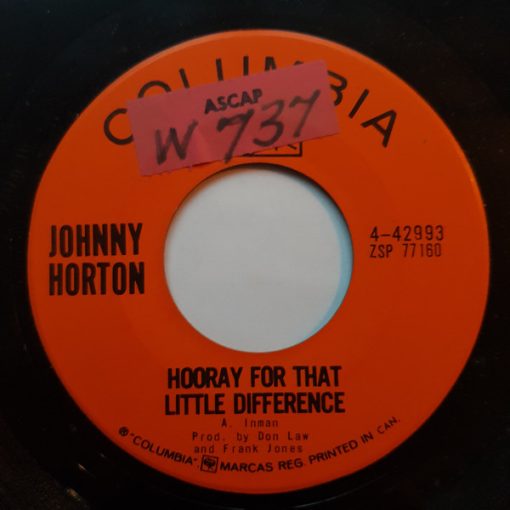 Johnny Horton - Hooray For That Little Difference / Tell My Baby I Love Her (7", Single) (Very Good (VG))