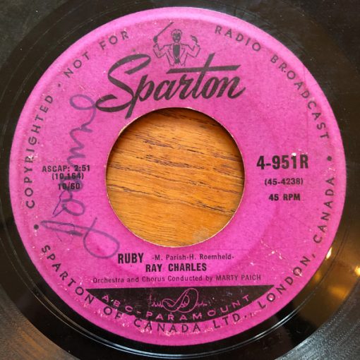 Ray Charles - Ruby (7", Single) (Near Mint (NM or M-))