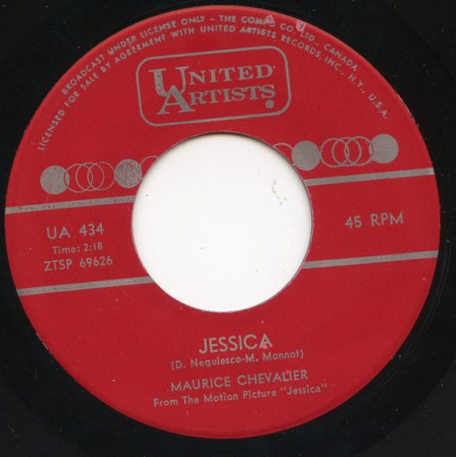 Maurice Chevalier - Jessica (7", Single) (Very Good Plus (VG+))