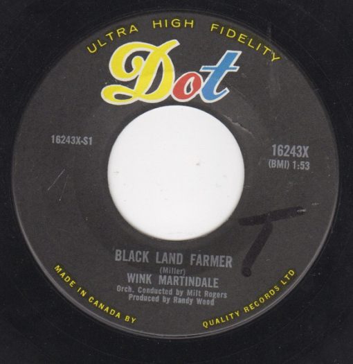 Wink Martindale - Black Land Farmer (7", Single) (Near Mint (NM or M-))