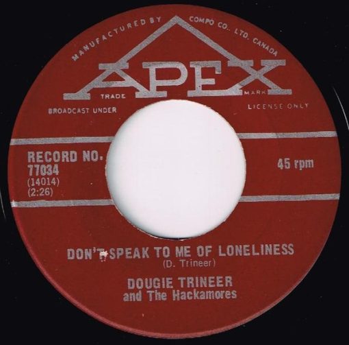 Dougal Trineer And The Hackamores - Don't Speak To Me Of Loneliness / Has Anybody Seen A Heartbeat (7", Single) (Very Good Plus (VG+))