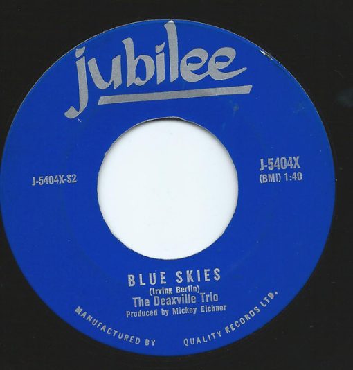 The Deaxville Trio - Shenandoah / Blue Skies (7") (Very Good Plus (VG+))