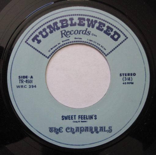 The Chaparrals - Sweet Feelin's / Cotton Fields (7") (Very Good Plus (VG+))