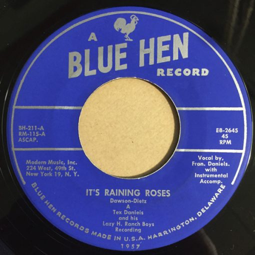 Tex Daniels And His Lazy H Ranch Boys - It's Raining Roses (7") (Very Good Plus (VG+))