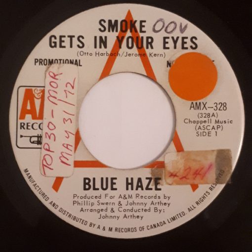 Blue Haze (2) - Smoke Gets In Your Eyes / Anna Rosanna (7", Single, Promo) (Very Good Plus (VG+))