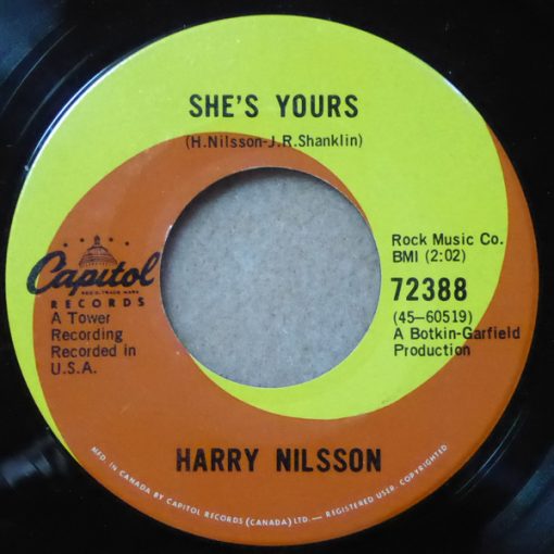 Harry Nilsson - She's Yours / Growin' Up (7", Single) (Near Mint (NM or M-))