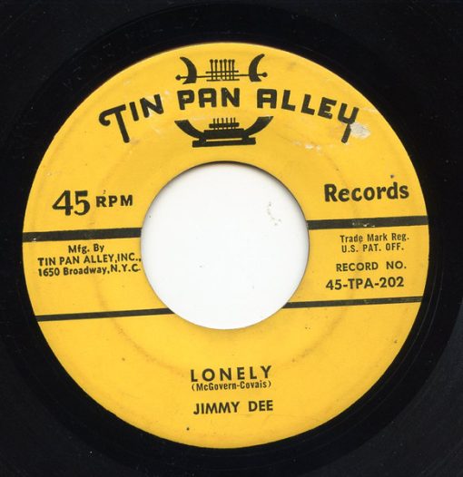 Jimmy Dee (17) - Lonely / Manitoba Moon (7", Single) (Near Mint (NM or M-))