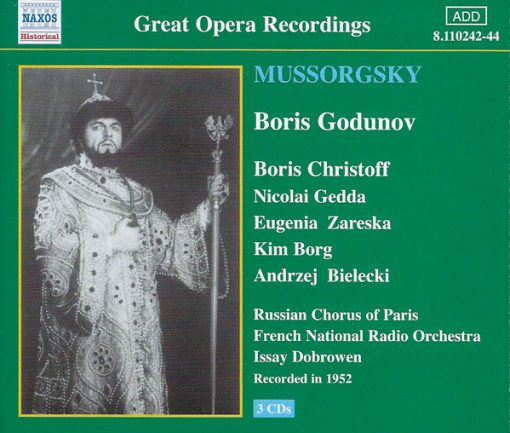 Modest Mussorgsky, Boris Christoff, Nicolai Gedda, Eugenia Zareska, Kim Borg, Andrzej Bielecki, Russian Chorus Of Paris, Orchestre National De France, Issay Dobrowen - Boris Godunov (3xCD, Comp, RE, RM) (Near Mint (NM or M-))