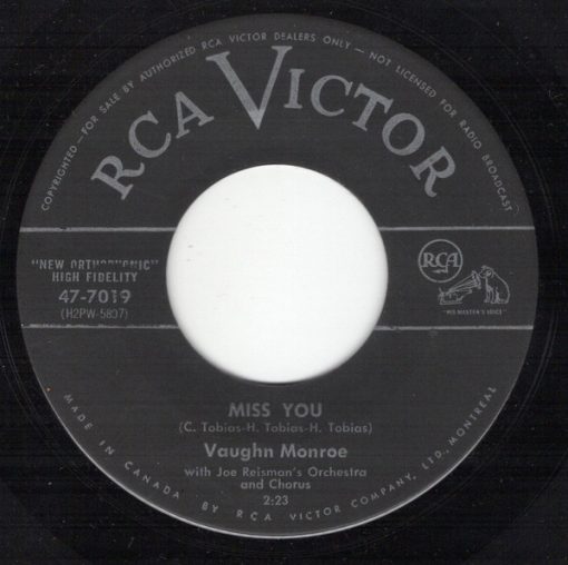 Vaughn Monroe - Miss You (7", Single) (Near Mint (NM or M-))