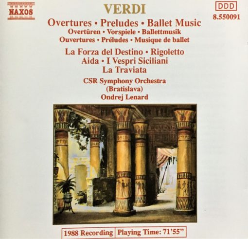 Giuseppe Verdi, Slovak Radio Symphony Orchestra, Ondrej Lenárd - Overtures - Preludes - Ballet Music (CD, Album) (Near Mint (NM or M-))