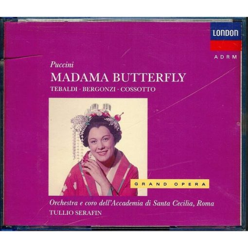 Giacomo Puccini - Renata Tebaldi • Carlo Bergonzi • Fiorenza Cossotto • Orchestra Dell'Accademia Nazionale Di Santa Cecilia E Coro dell'Accademia Nazionale di Santa Cecilia • Tullio Serafin - Madama Butterfly (2xCD, Album, RE, RM) (Near Mint (NM or M-))