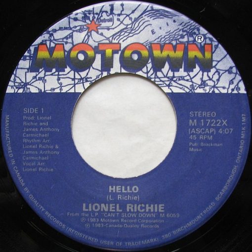 Lionel Richie - Hello (7") (Near Mint (NM or M-))