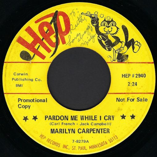 Marilyn Carpenter - Pardon Me While I Cry (7", Single, Promo) (Very Good Plus (VG+))