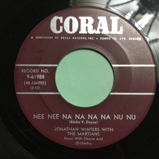 Jonathan Winters - Nee Nee Na Na Na Na Nu Nu / Take Me To Your Leader (7", Single) (Very Good Plus (VG+))