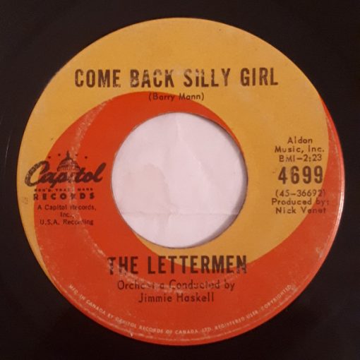 The Lettermen - Come Back Silly Girl (7", Single) (Very Good Plus (VG+))