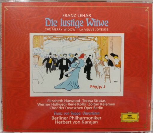 Franz Lehár / Franz von Suppé - Elizabeth Harwood • Teresa Stratas • Werner Hollweg • René Kollo • Zoltan Kélémen • Chor der Deutschen Oper Berlin • Berliner Philharmoniker • Herbert von Karajan - Die Lustige Witwe / Ouvertüren (2xCD, Album, RE, RM) (Near Mint (NM or M-))