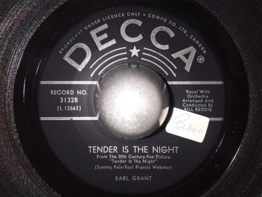 Earl Grant - Tender Is The Night (7", Single) (Very Good Plus (VG+))