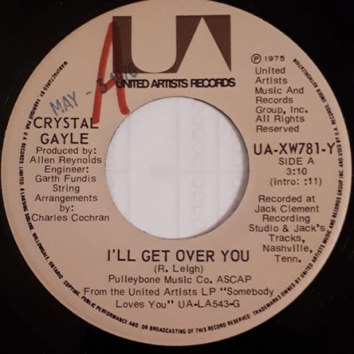 Crystal Gayle - I'll Get Over You (7", Single) (Good Plus (G+))