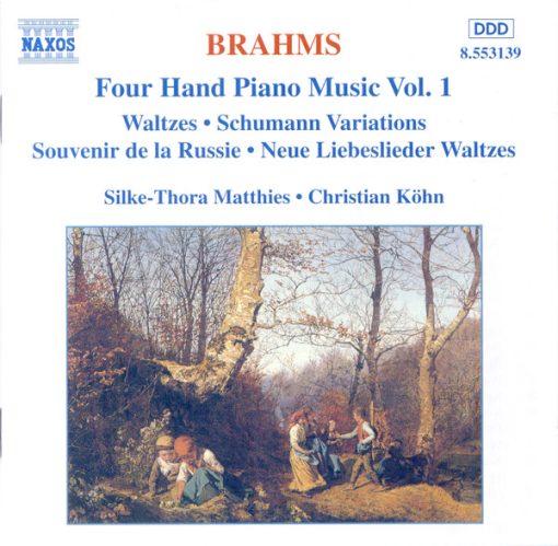 Johannes Brahms, Silke-Thora Matthies, Christian Köhn - Four Hand Piano Music Vol. 1 - Waltzes, Schumann Variations, Souvenir De La Russie, Neue Liebeslieder Waltzes (CD, Album) (Near Mint (NM or M-))