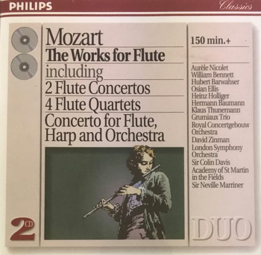 Wolfgang Amadeus Mozart - The Works For Flute (2xCD, Album, Comp) (Near Mint (NM or M-))