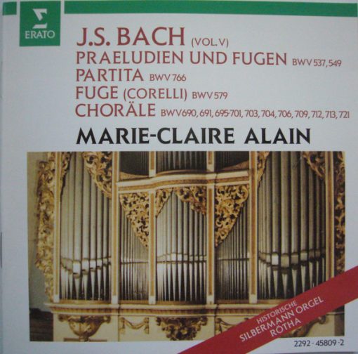 Johann Sebastian Bach, Marie-Claire Alain - Orgelwerke (Vol. V) BWV 549, 537, 696-701, 703-704, 579, 713, 712697 (CD) (Near Mint (NM or M-))