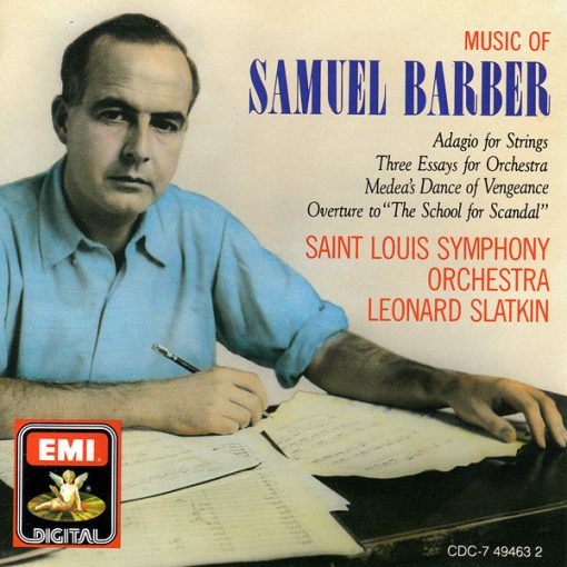 Samuel Barber / Saint Louis Symphony Orchestra, Leonard Slatkin - Music Of Samuel Barber (Adagio For Strings / Three Essays For Orchestra / Medea's Dance Of Vengeance / Overture To School For Scandal) (CD, Album) (Near Mint (NM or M-))